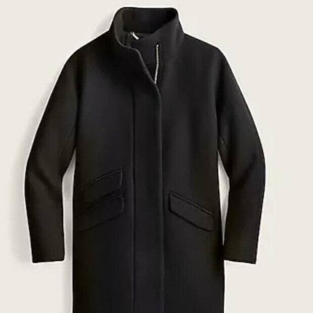 J. Crew Cocoon Coat in Italian stadium-cloth wool blend, EUC - Picture 2 of 8